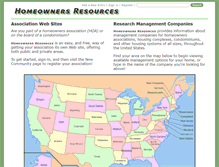 Tablet Screenshot of homeowners-resources.com